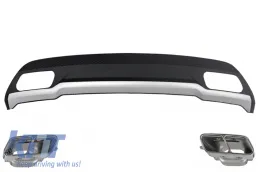 image-0-Difusor Parachoques Puntas Escape para Mercedes Clase A W176 2012-2018 Sport Pack