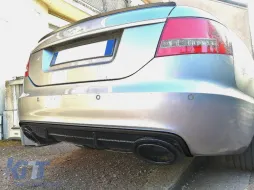 Difusor parachoques trasero Para Audi A6 C6 4F 2004-2008 sedán Avant RS Look Negro-image-6089987