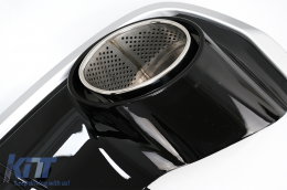 Difusor parachoques trasero Y Consejos escape para Audi A6 4G Facelift 2015-2018 RS6 Look-image-6020671