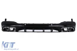 image-48-Difusor Plata Mofle Puntas para Mercedes GLC SUV X253 Facelift 2020+ GLC63 Look