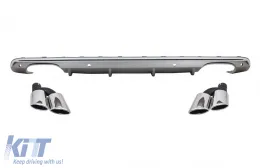 image-24-Difusor Salida doble Consejos para AUDI Q5 8R Facelift 2009-2016 solo parachoques S-Line