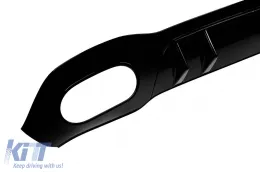 Difusor tipo A45 con puntas negras adecuado para parachoques trasero A Design en Mercedes Clase A A177 sedán después de 2018, lacado en negro -oo--oo--image-6149881