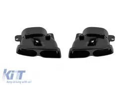 Difusor tipo Brabus con puntas negras adecuado para parachoques trasero A Design en Mercedes E-Class W213 sedán 2016-2022, color carbono, -oo--oo--image-6149040