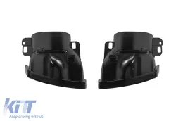 Difusor tipo Brabus con puntas negras adecuado para parachoques trasero A Design en Mercedes E-Class W213 sedán 2016-2022, color carbono, -oo--oo--image-6149041
