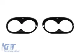 Difusor tipo CLA45 con puntas negras adecuado para parachoques trasero A Design en Mercedes CLA C118 después de 2019, lacado en negro, -oo--oo--image-6237564