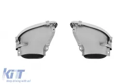 Difusor tipo E300 con puntas cromadas adecuado para el parachoques trasero estándar de Mercedes E-Class W212, S212 2014-2016, -oo--oo-, con moldura cromada-image-6150619
