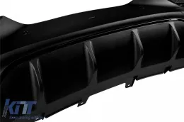Difusor tipo GLE63 con puntas negras adecuado para parachoques trasero A Design en Mercedes GLE Coupe C292 2015-2019 -oo--oo-, con moldura negra-image-6264612