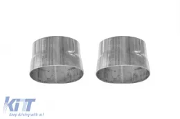 Difusor tipo GLE63 con salidas cromadas para parachoques trasero A Design adecuado para Mercedes GLE W166 2015-2019 -oo--oo-, con moldura cromada-image-6148832