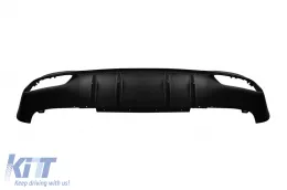 Difusor tipo GLS63 con puntas cromadas para parachoques trasero A Design adecuado para Mercedes GLS X167 después de 2019 -oo--oo-, con moldura negra-image-6148173
