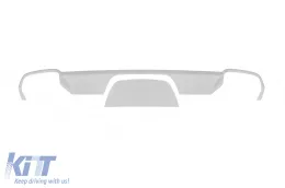 Difusor tipo ML63 con puntas cromadas adecuado para parachoques trasero A Design para Mercedes ML W166 2012-2015 -oo--oo--image-6148130
