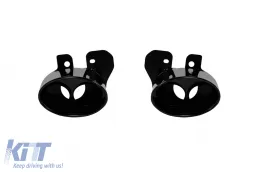 Difusor tipo RS3 con puntas negras adecuado para parachoques trasero S-line en Audi A3 hatchback 2020-2024 -oo--oo--image-6231618