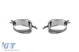 Difusor tipo RS4 con puntas cromadas adecuado para el parachoques trasero estándar del Audi A4 sedán, wagon 2007-2011 -O---O--image-6163595