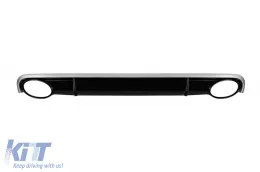 Difusor tipo RS7 con puntas cromadas adecuado para el parachoques trasero estándar del Audi A7 Sportback 2010-2014 -O--O--image-6162882