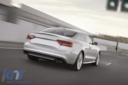 Difusor tipo S5 con puntas cromadas adecuado para el parachoques trasero estándar del Audi A5 coupé, convertible, 2 puertas 2012-2016 -oo--oo--image-6148379