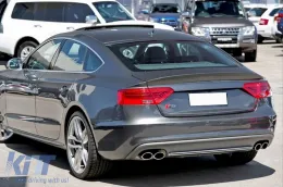 Difusor tipo S5 con puntas cromadas adecuado para el parachoques trasero estándar del Audi A5 Sportback 2012-2015 -oo--oo--image-6148394