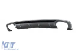 Difusor tipo S5 con puntas cromadas adecuado para parachoques trasero S-line en Audi A5 Sportback, Coupe, Cabrio 2016-2020 -oo--oo--image-6148405