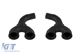 Difusor tipo SQ5 con salidas negras adecuado para el parachoques trasero S-line en Audi Q5 2018-2022 -oo--oo--image-6156102