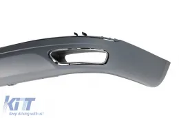 Difusor tipo W12 con puntas cromadas adecuado para el parachoques trasero estándar del Audi A8 2010-2014 -oo--oo--image-6163816