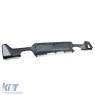Difusor trasero brillante + salida de escape de aspecto deportivo adecuada para BMW F32 F33 F36 425 428 430-image-6198705