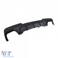 Difusor trasero brillante + salidas de escape de 4 tubos con aspecto de rendimiento adecuado para BMW F10 F11 535-image-6196387