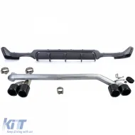 Difusor trasero de carbono + tubo de escape de aspecto deportivo adecuado para BMW F32 F33 F36 425 428 430-image-6205301