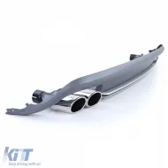 Difusor trasero de conversión dúplex + salidas de escape dobles a ambos lados, adecuado para Audi A5 8T 11-17-image-6198602