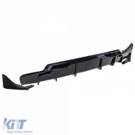 Difusor trasero de rendimiento negro brillante adecuado para Tesla Model 3 2017-2023-image-6205842