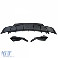 Difusor trasero de rendimiento negro brillante adecuado para Tesla Model 3 2017-2023-image-6205846