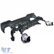 Difusor trasero deportivo brillante + salidas de escape look 440 adecuado para BMW Serie 4 G22 G23 420 430-image-6207341