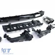 Difusor trasero deportivo con salidas de escape negras adecuado para Mercedes E-Class W213 Sedan desde el 16-image-6192086