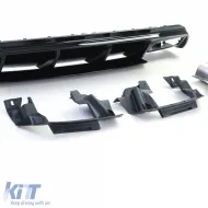 Difusor trasero deportivo con salidas de escape negras adecuado para Mercedes A-Class W176 desde el 15-image-6200129