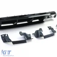 Difusor trasero deportivo con salidas de escape negras adecuado para Mercedes A-Class W176 desde el 15-image-6200131