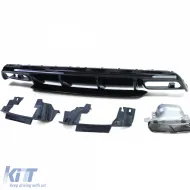 Difusor trasero deportivo con salidas de escape negras adecuado para Mercedes A-Class W176 desde el 15-image-6200132