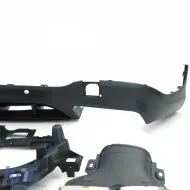 Difusor trasero deportivo con salidas de escape cromadas adecuado para Mercedes GLC X253 SUV 15-19-image-6202811
