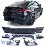 image-60-Difusor trasero deportivo con salidas de escape negras adecuado para Mercedes GLE Coupe C167 desde 19