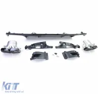 Difusor trasero deportivo con salidas de escape negras adecuado para Mercedes CLS C218 Facelift 14-18-image-6257799