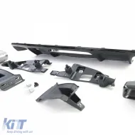 Difusor trasero deportivo con salidas de escape negras adecuado para Mercedes CLS C218 Facelift 14-18-image-6257802