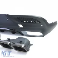 Difusor trasero deportivo + dobles salidas de escape negras para Mercedes GLE Coupe C292-image-6201080