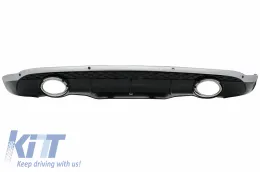 image-75-Difusor trasero para AUDI Q5 8R 11.2008-2016 Negro brillante Cromo S Look