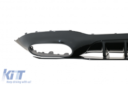 Difusor trasero para Mercedes A V177 Sedan 09.2018-2022 Cromo Cansada Espejo Cubrir-image-6071008