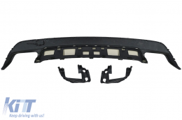 Difusor trasero para Mercedes CLA W117 2013+ Sport Pack Escape Puntas Plata-image-6089408