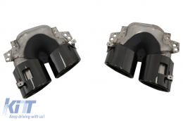Difusor trasero para Mercedes Clase A V177 Sedan 09.18-2022 Negro Cansada Espejo Cubrir-image-6071032