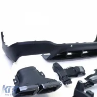 Difusor trasero versión deportiva con salidas de escape negras adecuado para Mercedes GLC X253-image-6206175