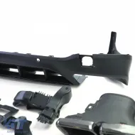 Difusor trasero versión deportiva con salidas de escape negras adecuado para Mercedes GLC X253-image-6206176