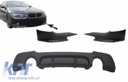 image-9-difusor zadnjeg branika sa razdelnici pogodan za BMV E92 coupe serije 3 (2006-2010) M Performances dizajn Dvostruki jedan izlaz