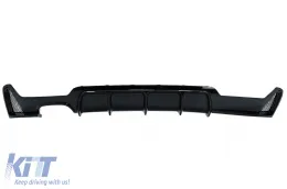 image-52-Difuzor stražnjeg odbojnika prikladan za BMW serije 4 Branik F33 F36 (2013-2019) Kupe Kabrio M Dizjan lijevi dvostruki izlaz Piano crna