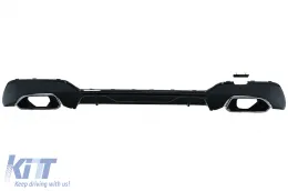 image-31-Difuzor stražnjeg odbojnika s kromiranim vrhovima Vrhovi auspuha prikladan za BMW serije 3 G20 G28 limuzina G21 Touring (2018. kasnije) Prednja ralica/spojler branika M izgled Piano crna