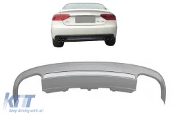 image-24-Difuzor zadnji branik pogodan za AUDI A5 8T 2 vrata coupe / Cabriolet (2012-2015) S5 dizajn