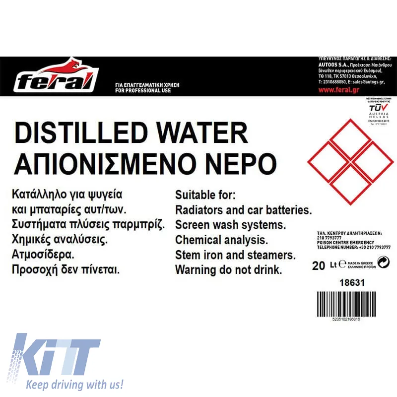 Distilled Water Feral 20L