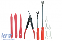 Díszléc eltávolitó szett Kit 19 db-os hordozható cipzáras táska-image-6071700